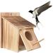 Bird House Wooden Bird House Wooden Nesting Box with Perch Wooden Bluebird House for Outside Wild Birds Small Bird House for Bluebirds Swallows Finches