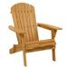 Royard Oaktree Folding Adirondack Chairs Outdoor Lounger Chair with Natural Finish Solid Wood Foldable Reclining Chair Classic Adirondack Chairs for Garden Lawn Backyard