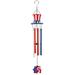 Memorial Wind Chimes Wind Chimes for Outside Unique Proof Aluminum Tube Music Wind Chimes Hanging Ornaments Independence Day Wind Chimes Decoration Durable Red White Blue 4th of July Wind Chime