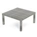 Max 32 Inch Conversation Table Aluminum Gray All Weather Resin Wicker- Saltoro Sherpi