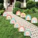 Big Dot of Happiness Hello Rainbow - Lawn Decor - Outdoor Boho Baby Shower and Birthday Party Yard Decor - 10 Piece