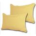 Set Of 2 Sunbrella Outdoor/Indoor Welted Lumbar Pillows (Buttercup)