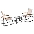 Cterwk 2PCS Patio Rocking Chair with Table for Outdoor