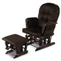 Outdoor Wood Chaise Lounge Chair Patio Recliner with Adjustable Back Brown