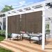 Outdoor Shade Roll Up Shade Blind Sun Shade For Patio Porch Back Yard Gazebo Deck Balcony (7 W X 9.5 L Brown)