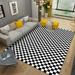 Plaid Rug Black And White Checkered Area Rug Indoor Outdoor Rugs Carpet For Patio Living Room Dining Room Bedroom 4 x 6