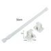 Adjustable Tension Curtain Telescopic Rod & Self Adhesive Hook for Kitchen Bath