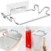 BESHOM Over Door Plastic Bag Holder Cupboard Door Rubbish Bin Bag Holder