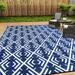 HUGEAR Outdoor Plastic Rugs Clearance 5 x8 Patio Rugs Waterproof Camping Rugs RV Rugs for outside Deck Rug Pool Balcony Rugs