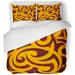 ZHANZZK 3 Piece Bedding Set Black Maori with Tribal Abstract Artistic Curls Drawing Graphic Twin Size Duvet Cover with 2 Pillowcase for Home Bedding Room Decoration