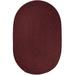 Rhody Rug Madeira Indoor/ Outdoor Braided Rounded Area Rug Burgundy 5 x 8 Oval Synthetic Polypropylene Antimicrobial Stain Resistant 6