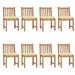 vidaXL 1/2/4/6/8x Solid Wood Teak Patio Chairs with Cushions Multi Colors