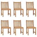 vidaXL 2/4/6/8x Solid Wood Teak Patio Chairs Garden Outdoor Balcony Lounge