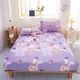 Drap-housse de lit Double violet sans taie d'oreiller imprimé lapin dessin animé pour enfants 1