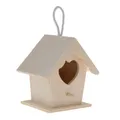 Maisons d'oiseaux en bois Petite maison d'oiseau avec perchoir pour décoration de jardin extérieur