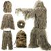 5 In 1 Ghillie Suit 3D Camouflage Hunting Apparel Including Jacket Pants Hood Carry Bag