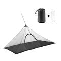 Ultralight Mesh Tent Camping Rodless Summer Tent Inner Mesh Bug Repellent Net Tent Teepee Tents for Outdoor Backpacking Camping Hiking Heated Shelter (Blackï¼‰