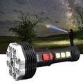 Camping Essential On Clearance -Flashlight Rechargeable LED Flashlight Super Bright Floodlight High Power Handheld Flash Light USB Water proof Outdoor Travel Essential