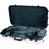 Crossrock Fiberglass Double Case with TSA Lock for Two Concert/Tenor Ukuleles