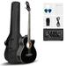 BMTBUY Glarry GMB101 4 string Electric Acoustic Bass Guitar w/ 4-Band Equalizer EQ-7545R Black