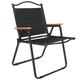 Elitezip Folding Camp Chair For Adults With Handle And Storage Bag Large Size 264lbs Load Bearing Collapsible Outdoor Furniture For Leisure Beach Picnic Hiking Fishing (Color: Black) L