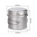 Camping Titanium Cookware Set Ultralight Pot Fry Pan Kit with Foldable Handle