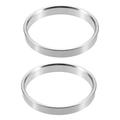 Unique Bargains 2pcs 70.6mm to 66.1mm Aluminium Alloy Car Hub Centric Rings Wheel Bore Center Spacer Silver Tone