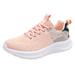 ZIZOCWA Breathable Mesh Women S Sports Shoes Non-Slip Lace Up Running Shoes Casual Sneakers Comfortable Soft Sole Tennis Shoes Womens Pink Size39