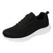 nsendm Women s Jazz Shoes Lace-up Sneakers - Breathable Air Cushion Lady Split Sole Walking Dance Shoes Platform Light Weight Sneakers for Women Walking With Ties Laces Black 41