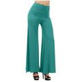 Wide Leg Pants for Women Casual Summer High Waisted Flowy Ruffles Workout Leggings Athletic Loose Comfy Fit Yoga Pants (XX-Large Green 2)