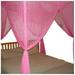 four post mosquito net for bed canopy-fits all beds queen king california king beds-indoor & outdoor use-great for hammock mosquito net and daybed canopy bed curtains-76 x 86 x 96 -hot pink