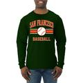 Wild Bobby City of San Francisco Baseball Fantasy Fan Sports Men s Long Sleeve T-Shirt Forest Green Small