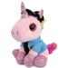 DolliBu Pink Unicorn Sparkle Eyes Police Officer Plush Toy - Soft Unicorn Cop Stuffed Animal Dress Up with Cute Cop Uniform and Cap Outfit - 8 Inches