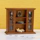 Hesroicy 1:12 Miniature Cabinet - Double Doors Multi Layered Knob Handle High Simulation DIY Miniature Furniture Bookcase Display Shelf Dollhouse Accessories