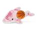 DolliBu Pink Dolphin Stuffed Animal with Basketball Plush - Soft Huggable Dolphin Adorable Playtime Plush Toy Cute Wildlife Gift Plush Doll Animal Toy for Kids and Adults - 14 Inch