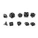 1 Set/10 Pcs Acrylic Polyhedron Dices Creative Numbers Dice Multi-Faceted Entertainment Dice for Home Bar Board Games (Black)