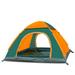 Kizocay Outdoor Pop Up Camping Tent - 3-4 Person Capacity Waterproof Windproof Anti-UV Sun Shelter for Beach Traveling Hiking Fishing (2-3 person Green Orange )