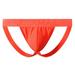 BIZIZA Men s Underwear Briefs Silk with Pouch Plus Size Sexy Thongs and G String Jockstrap Athletic Supporters Bikini for Men Orange 2XL