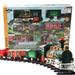 Mouind Train Set - Electric Train Toys for Kids with Steam Locomotive Engine Carriage Cargo Car and Tracks Battery Powered Toy Train w/ Smoke Light & Sounds for 3 4 5 6 7 8+ Year Old Boys Girls