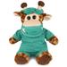 DolliBu Sitting Giraffe Doctor Plush Toy - Super Soft Giraffe Doctor Stuffed Animal Dress Up with Cute Scrub Uniform and Cap Outfit - Fluffy Doctor Toy Plush Gift - 9 Inches