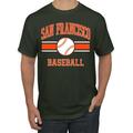 Wild Bobby City of San Francisco Baseball Fantasy Fan Sports Men s T-Shirt Forest Green Large