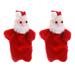 2Pcs Cartoon Finger Toy Santa Claus Toy Finger Puppet Adorable Christmas Toy