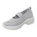 nsendm Women s Casual Lightweight Mesh Running Walking Shoes Breathable Slip On Sneakers Non Slip Comfort Tennis Workout Shoes Women s Sneakers Grey 42