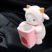 Paper Box 2 in 1 Design Storage Holder Cartoon Plush Toy Napkin Holder Box Car Interior Organizer for Car Restaurant Office Gift Strawberry