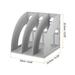 Magazine File Holder, Plastic Vertical 3 Compartment Storage Rack - 3 Compartment