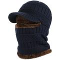 Baumaty Winter Knitted Balaclava Beanie Hat Warm Cycling Ski Mask Universal Size (Navy Blue)