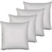 4 Pack Pillow Insert 30X30 Hypoallergenic Square Form Sham Stuffer Standard White Polyester Decorative Euro Throw Pillow Inserts For Sofa Bed - Made In (Set Of 4) - Machine Washable And Dry