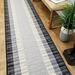 Rubber Backed Runner Rug 22 X 60 Inch Grey Border Striped Non Slip Kitchen Rugs And Mats