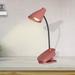 TIHLMK Clearance Clip-on Light LED Desk Lamp Eye-Caring Flexible Arm 3 Color Modes Portable Reading Light USB Charge Bedroom Study Work Reading Lamp Pink