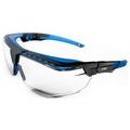 Honeywell Uvex 763-S3853 Uvex Avatar OTG Safety Glasses Black & Blue - Clear Lens Tint